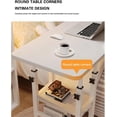 thumbnail image 6 of Height Adjustable C Table Mobile Laptop C Shaped End Table, Couch Desk with Wheels, Couch Side Table with Storage Drawer for Living Room Bedroom, 6 of 8