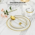 thumbnail image 4 of Ktaxon 400 Piece Gold Plastic Dinnerware Set for 50 Guests, Elegant Disposable Plates, 50 Straws, 100 Plates, 50 Cups, 150 Goldware, 50 Pre Rolled Napkins for Party Wedding Anniversary, 4 of 8