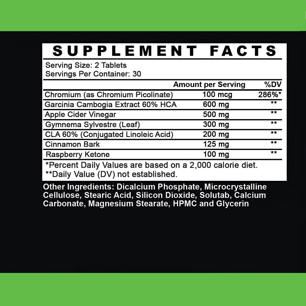 Garcinia Cambogia with Apple Cider Vinegar for Weight Loss, Appetite Control and Detox (4-Pack)