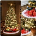 thumbnail image 4 of Tekcoo Christmas Tree Skirt 48 Inch, Faux Fur Snowflake Red Xmas Tree Skirt Christmas Decorations for Christmas New Year Indoort Holiday Party Home Decor, Red, 4 of 10