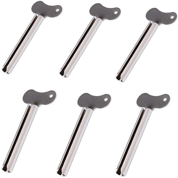 Herramienta de 6 piezas para uso en el baño: prensa de tubos, exprimidor, llave y enrollador para pasta de dientes, gel para el cabello, crema de manos, juego de extractor de tubos de metal