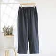 thumbnail image 2 of Tnhcen Men's Casual Pajama Sleepwear Pants, Drawstring Elastic Waist, Cargo Pockets, Wrinkle Textured Fabric, 9 - Inch Length, L - 2XL Cozy Home & Outwear, 2 of 4