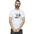 thumbnail image 2 of Looney Tunes Mens What's Up Doc Bugs Bunny Striped Cotton T-Shirt, 2 of 7