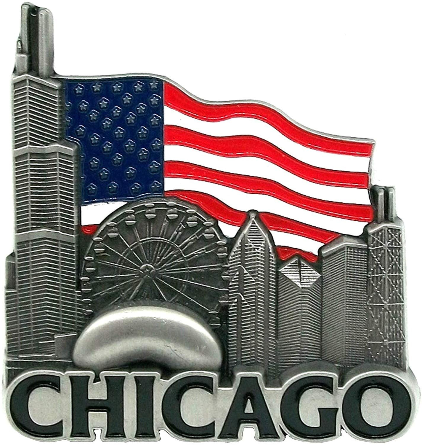 USA CHICAGO FRIDGE MAGNET 1 