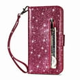 thumbnail image 2 of For Apple iPhone XS Max Wallet Leather Case Diamond Glitter Bling Zipper Stand Shockproof Cover, 2 of 6