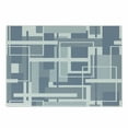 thumbnail image 1 of Geometric Cutting Board, Minimalist Futuristic Digital Bars Stripes Hightech Style Illustration, Decorative Tempered Glass Cutting and Serving Board, Small Size, Cadet Blue Grey White, by Ambesonne, 1 of 1