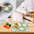 thumbnail image 4 of Ryvnso Christmas Reindeer and Wreath Dish Drying Mat for Kitchen Countertop 16x18 Small Dish Pad Drainer Rack Dish Sink Mats, 4 of 7