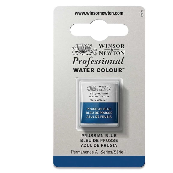 Winsor & Newton Professional Watercolor - Prussian Blue, Half Pan