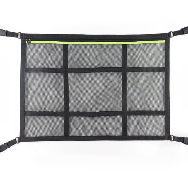 Riwesomey Bolsillo de red de almacenamiento para techo de coche, bolsa de red de carga Interior para techo de coche, bolsa de almacenamiento portátil para Ventana automotriz Verde Riwesomey VI001260-03