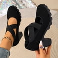 thumbnail image 2 of Busydd Block Heel Shoes for Women Criss Cross Strap Round Toe Sandals Casual Comfortable Solid Color Chunky Dress Shoes 40, 2 of 9