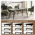 thumbnail image 5 of LeisureMod Zayle Modern Dining Table with a Sintered Stone Rectangular Wide Tabletop and Steel Base for Kitchen and Living Room (Deep Grey, 71" Wide), 5 of 9