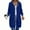 Blue, variant on Dasayo Womens Coats Zip Front Black Overcoat Long Coats Lapel Collar Drawstring Outerwear Shackets for Women 2025 L