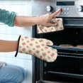 thumbnail image 2 of Pioneer Flower Floral Print Pattern 1-Pack Oven Mitts Set, Heat Resistant Kitchen Gloves, 7.7" X 12", 2 of 6