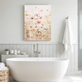 thumbnail image 5 of Canvas Wall Art Summer Rustic Canvas Art Print Watercolor Wild Flowers Beige Pictures Wall Decor for Living Room Bedroom Artwork Decorations Stretched Framed Ready to Hang 8"x10", 5 of 9