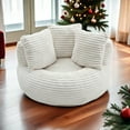 thumbnail image 3 of Big Lazy Sofa Chair for Adults and Kids, Corduroy Oversized Bean Bag Couch with Filling, Soft High Back Floor Lounge Sofa for Living Room, Bedroom, Gaming Corner, 3 of 8