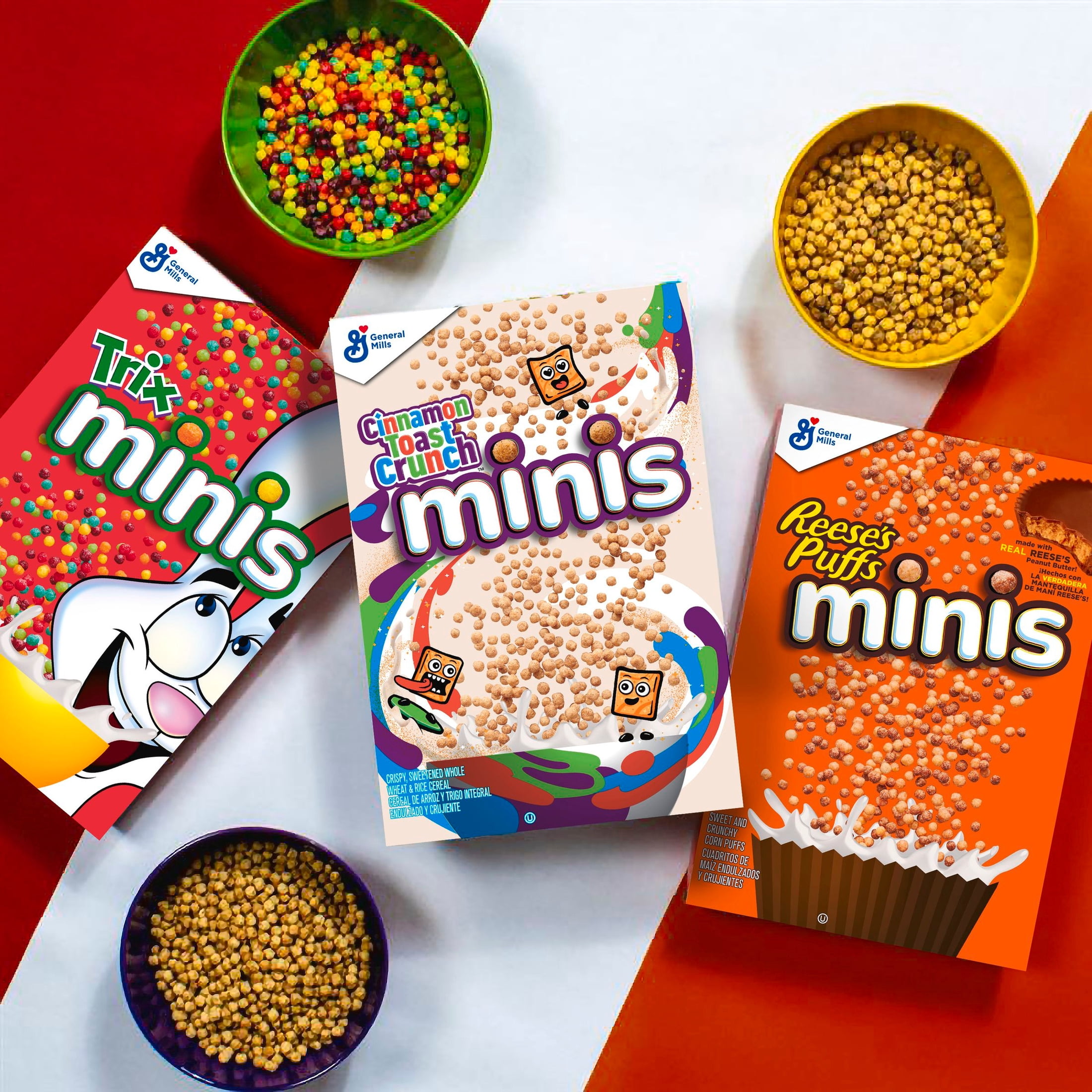 (6 pack) Reese's Puffs Minis Breakfast Cereal, Chocolate Peanut Butter Cereal, Family Size, 35 OZ Bag Cereal