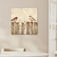 thumbnail image 4 of 14 Inch Wall Clock Battery Operated Square Clock for Office, Kitchen, Outdoor, Living Room,Two Cardinals Natural, 4 of 4