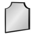 thumbnail image 4 of Kate and Laurel Travis Modern Scalloped Arch Wall Mirror, 26 x 28, Black, Decorative Scallop Arched Bathroom Mirror for Over Sink or for Use as Living Room Wall Decor Accent, 4 of 8