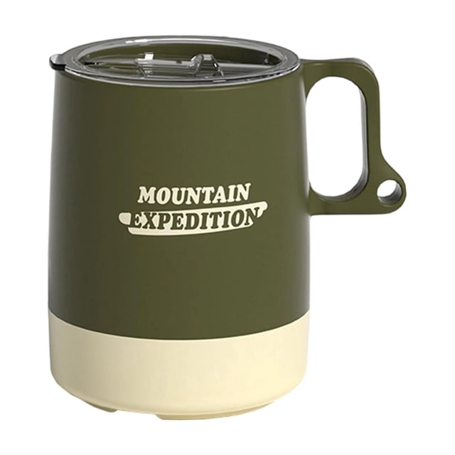 Taza portátil para exteriores,taza de café,taza de té,taza colgante para acampar con vaso de plástico hueco apto para alimentos,ideal para senderismo,mochileros,picnics y para el hogar.