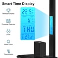 thumbnail image 5 of Desk Lamp, LED Desk Lamps for Home Office, Wireless Charger Touch Table Lamp with Pen Holder, Dimmable Office Desk Light with Clock, Alarm, Date, Temp, Foldable Lamp for Table Bedroom Office, Black, 5 of 7