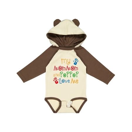 

Inktastic MomMom and PopPop Love Me Gift Baby Boy or Baby Girl Long Sleeve Bodysuit