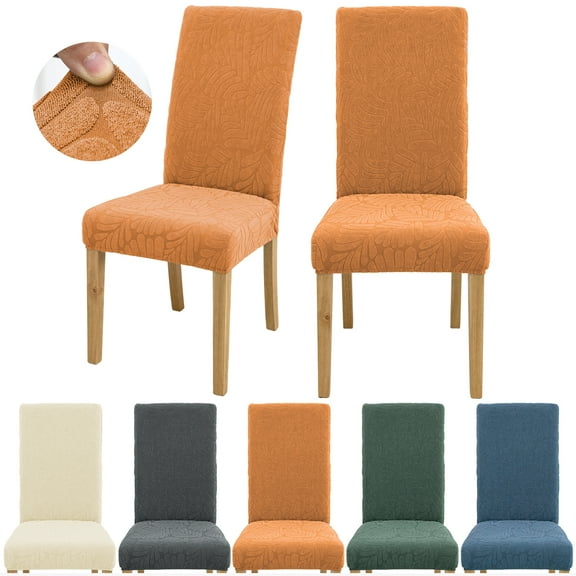Lapalife Dining Chair Covers Stretch Floral Parsons Chair Slipcover for Dining Room Set of 2, Orange
