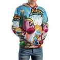thumbnail image 5 of Kirby Hoodie 3D Print Pullover Hooded Long Sleeve Sweatshirts Tops Blouse with Pocket for Mens Womens, 5 of 7