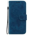 thumbnail image 4 of Embossed Wallet Case For Samsung Galaxy S21 FE , Retro PU Leather Butterfly Rose Pattern Card Slots Cash Pocket Flip Stand Magnetic Closure Protective Cover For Samsung Galaxy S21 FE,Blue, 4 of 11
