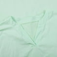 thumbnail image 3 of YEJIMAN Green Womens Tshirts Cotton, Polyester blend Shirt Women, Plus Size Women Casual Long Sleeve Solid Loose V-neck Shirt Blouse Top, 3 of 3