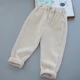 thumbnail image 4 of CONROSES Kids Boys Casual Pants Wide Leg Baggy Pant for Child Solid Elastic Waist Cozy Jogger Trousers with Pockets, 4 of 5