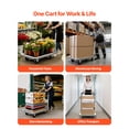 thumbnail image 6 of VEVOR Foldable Push Cart Dolly, 660 lbs Load Capacity, Folding Platform Truck with Swivel Wheels, Moving Platform Hand Truck Flatbed Cart, Space Saving Push Handle, 35.4 x 34.3 x 24 in, 6 of 9