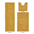 thumbnail image 2 of Better Trends 3 Piece Bathroom Rugs Set 100% Cotton Soft Bath Rug Water Absorbent, Reversible, Machine Washable for Bathroom Decor Toilet Base Contour, Luxury Runner Mat Yellow Lux Collection, 2 of 4