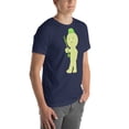 thumbnail image 6 of Smiski Trumpet Shirt – Cute Minimalist Sad Smiski Character Tee – Aesthetic Kawaii Ghostcore Unisex T-Shirt (Navy, XL), 6 of 6