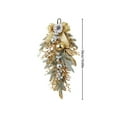 thumbnail image 6 of 1X Christmas Wreath - Christmas Wreath Christmas Door Decorations Wreath with Christmas Golden Twigs Artificial Christmas Indoor Outdoor Wreath Decorations, 6 of 9