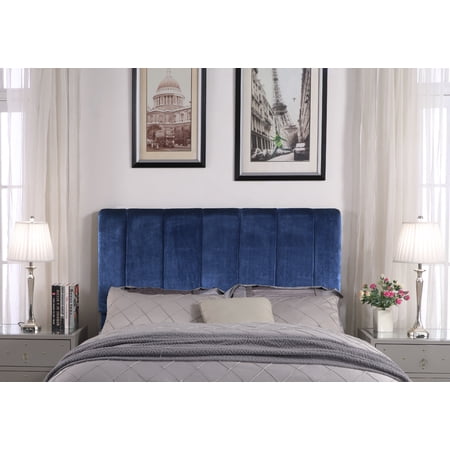 Chic Home Anwar Headboard Velvet Upholstered Vertical Striped