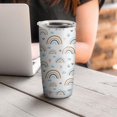 thumbnail image 4 of 20oz Tumbler with Lid and Straw Stainless Rainbow Steel Vacuum Insulated Water Coffee Tumbler Cup, Double Wall Vacuum Insulated Travel Mug Reusable Tumblers for Ice Drinks, Hot Beverage, 4 of 7