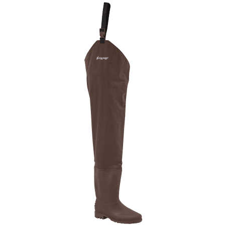 Frogg Toggs Men s Rana PVC Lug Sole Hip Wader  Brown  Size 10
