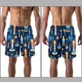 thumbnail image 3 of luoweisi Men's Beach Shorts Quick Dry Swim Trunks with Mesh Lining Candle S, 3 of 5