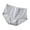Grey, variant on Alun Women's Leak Proof Soft and Breathable Underwear Simple Solid Color Ribbing Period Panties Lightweight Breathable Mid Waisted Briefs for Menstruation Purple XL