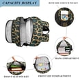 thumbnail image 3 of FORMRS Unisex School Backpack 17" Student Travel Bag with Laptop Compartment, Green Leopard Print Pattern, 3 of 7