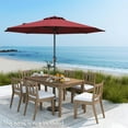 thumbnail image 4 of Gymax Outdoor Patio Umbrella Modern Table Umbrella w/8 Heavy Duty Ribs Sun-proof Wine, 4 of 10