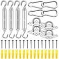thumbnail image 1 of Sun Shade Sail Hardware Kit for Triangle Square Rectangle Sun Shade Sails Installation, M Stainless Steel Sun Shade Sail Kit for Garden Lawn Patio, AntiRust, 1 of 7