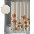 thumbnail image 4 of Orange Spring Floral Waterproof Fabric Shower Curtain, Summer Botanical Rustic Daisy Shower Curtain for Bathroom Curtains Bathtubs Hotel Washable Shower Curtains with 12 Hooks Extra Long 72x84, 4 of 6