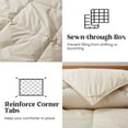 thumbnail image 5 of Peace Nest All Season 100% Organic Cotton Down Duvet Insert Medium Warmth Comforter, Off-white, Twin, 5 of 7