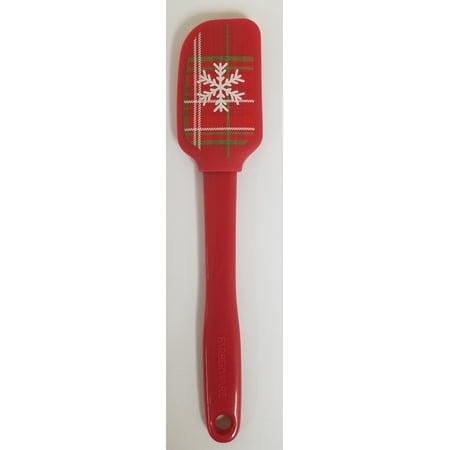 Farberware Silicone Head Red u0022Plaid Snowflakeu0022 Spatula