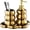 Gold, variant on Gold Bathroom Accessory Set, 3-Piece Gold Ceramic Bath Accessories Set with Tray, Lotion Dispenser, and Tumbler for Luxurious Bathroom Decor