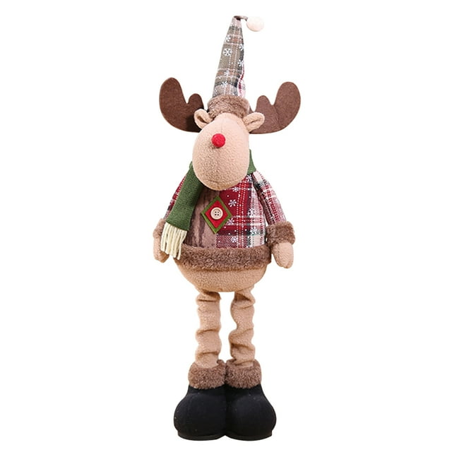 Decoración de Papá Noel de peluche Sincero con Pata Extensible adorno navideño de pie