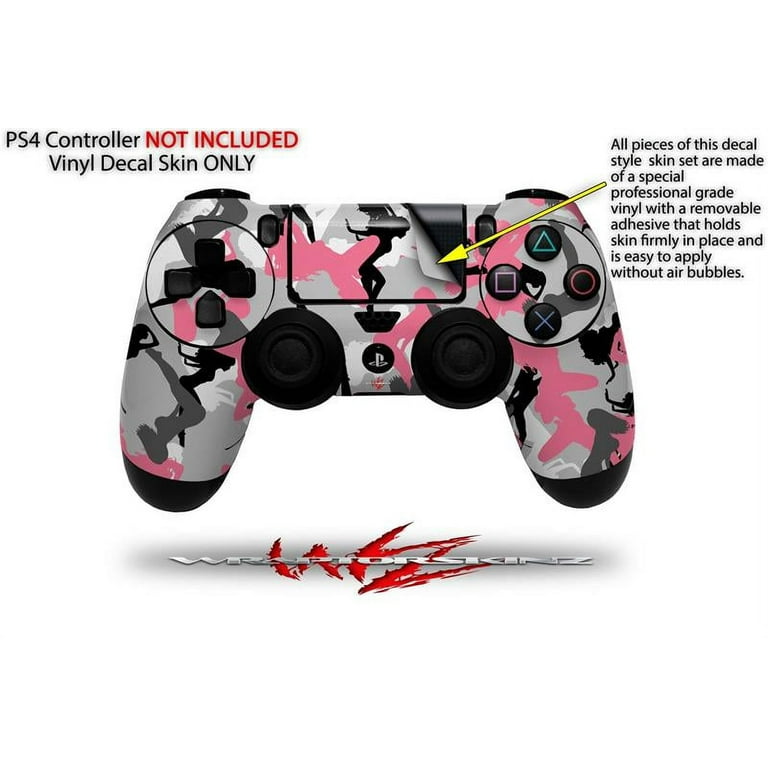 Skin Wrap for Sony PS4 Dualshock Controller Sexy Girl Silhouette Camo Pink  (CONTROLLER NOT INCLUDED)