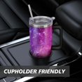 thumbnail image 7 of Purple Geometric Star 40oz Stainless Steel Vacuum Insulated Tumbler with Lid and Straw for Water Iced Tea Coffee Smoothie and More, 7 of 7