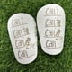 thumbnail image 4 of Mini espinilleras protectoras para piernas de fútbol para niños y niñas (10x6cm blanco), 4 of 7